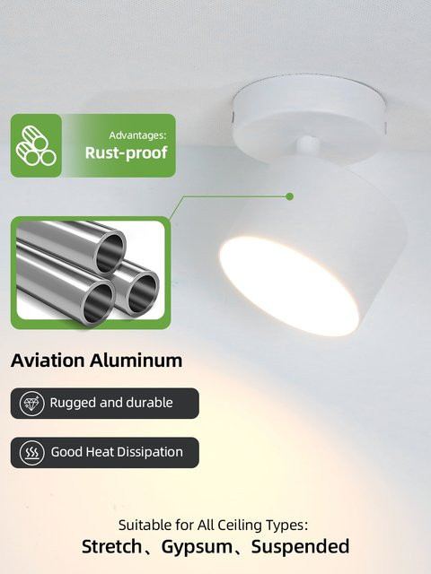 CHENBEN LED Downlight GX53 Einbaustrahler für Wohnzimmer Schlafzimmer und Flur - Bild 1