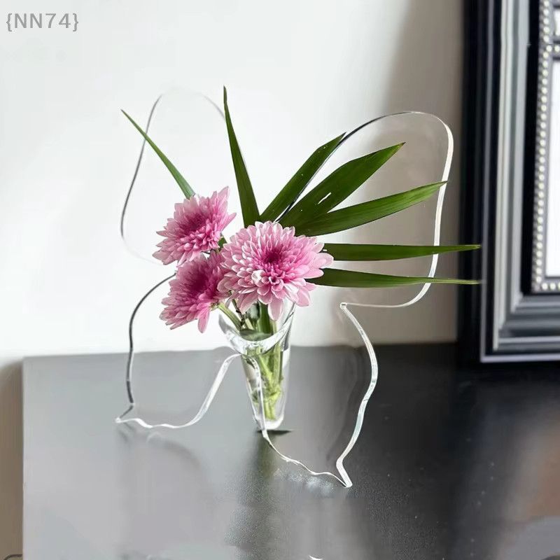 JETTING Schmetterlings-Blumenvase aus Acryl, transparent, dreidimensionales Design für die Heimdekoration - Bild 3