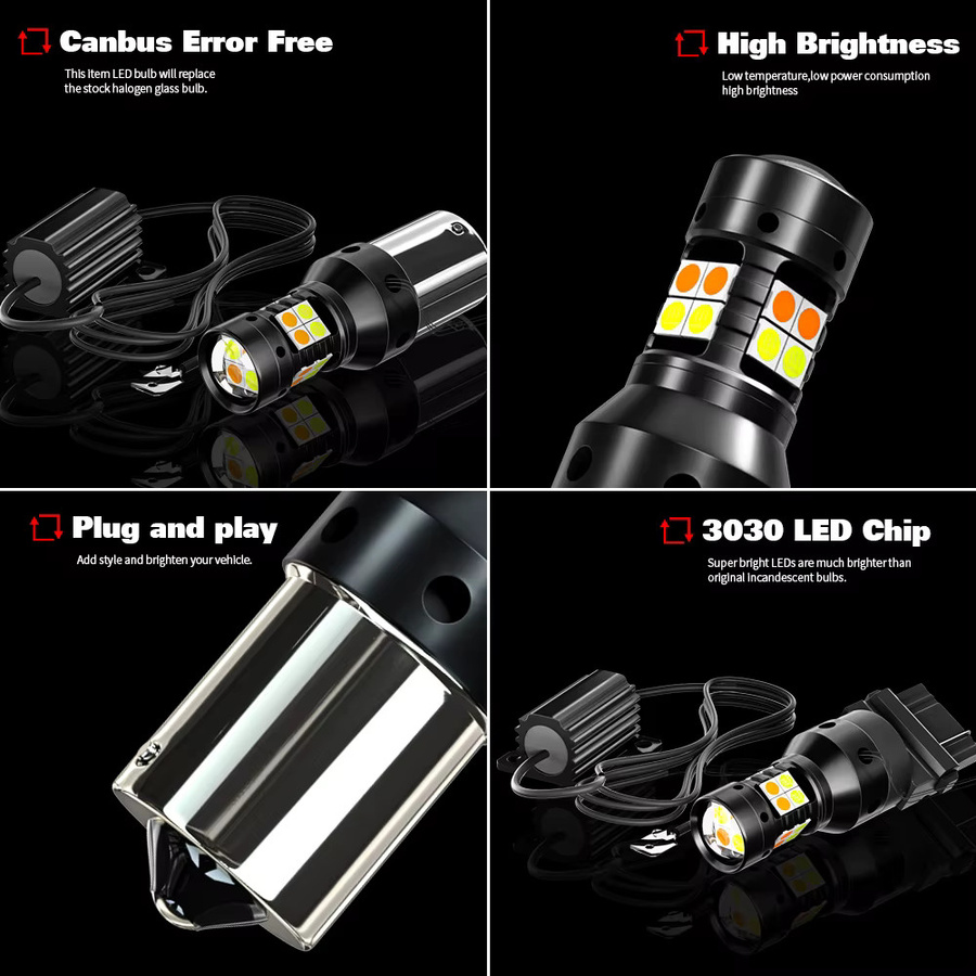 LECIBUBI LED Dual Modus Blinker und Tagfahrlicht DRL Set für BMW 5-Serie E60 E61 in Schwarz, 2 Stück - Bild 5