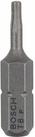Bosch Schrauberbits T8 Extra Hard 25 mm, 3 Stück, Silber - Bild 1