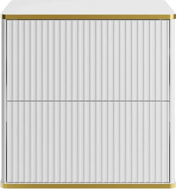 Waschbeckenunterschrank Keliza von Vente-unique in Weiß mit matter Ausführung, Breite: 60 cm, Tiefe: 47 cm, Höhe: 54 cm - Bild 1