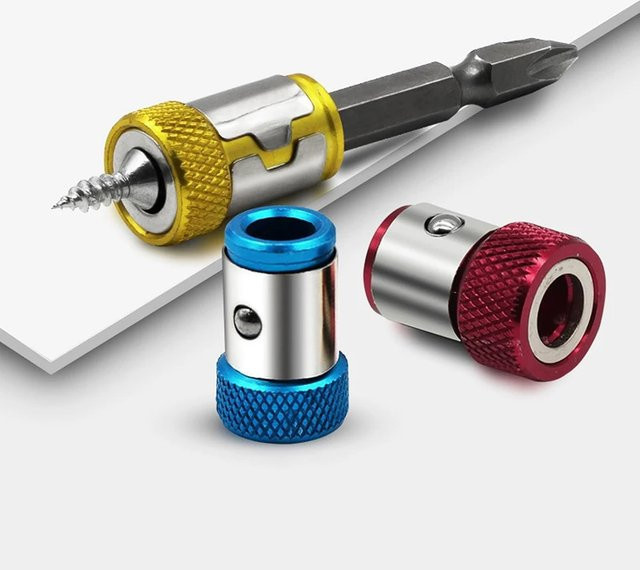 WENXING Magnetische Schraubendreher-Bits Ringe für 1/4 Zoll 6,35 mm, Blau, 3/4 Stück - Bild 1