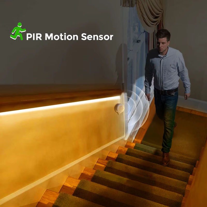 CHNAITEKE Drahtloser LED-Streifen mit Bewegungssensor, wasserdicht, Farbe: Weiß, ideal für Treppen, Küchen und Schränke - Bild 4