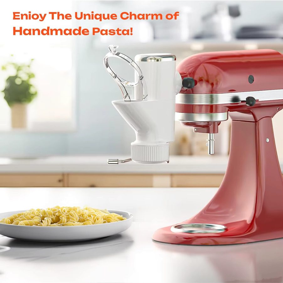 KitchenAid Gourmet Nudelpresse-Aufsatz in Weiß mit 7 austauschbaren Nudeln für Standmixer - Bild 3