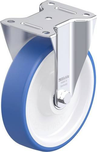 Blickle B-POTHS 200XK Stahlblech-Bockrolle in Blau mit 200 mm Rad-Durchmesser und 400 kg Tragfähigkeit - Bild 1