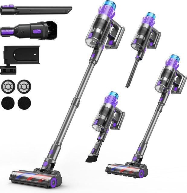 RedKey P9 Pro Akku-Staubsauger mit 650 W und 75 kPa Saugleistung, beutelloser Stabstaubsauger für Zuhause und Auto mit 70 Minuten Laufzeit - Bild 1