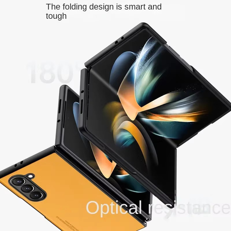 Stoßfeste Handyhülle aus Carbonfaser und PU-Leder für Samsung Galaxy Z Fold (kompatibel mit Z Fold 8, 7, 6, 5, 4, 3) mit Anti-Kratz-Schutz - Bild 3
