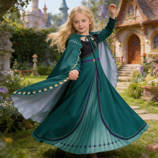 Disney Die Eiskönigin Anna Coronation Kinderkostüm, Prinzessin, Grün, Textil - Bild 1