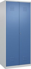 C+P Wäschespind Classic PLUS Garderobenspind mit 2 Abteilen, Farbe Fernblau, H x B x T: 185 x 80 x 50 cm - Bild 1