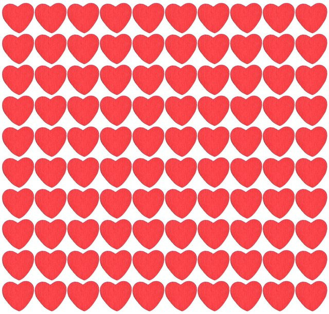 100 Stück Selbstklebende Herz-Ornamente aus Holz von CosyHome in Rot für DIY Heimdekoration und Valentinstag - Bild 1