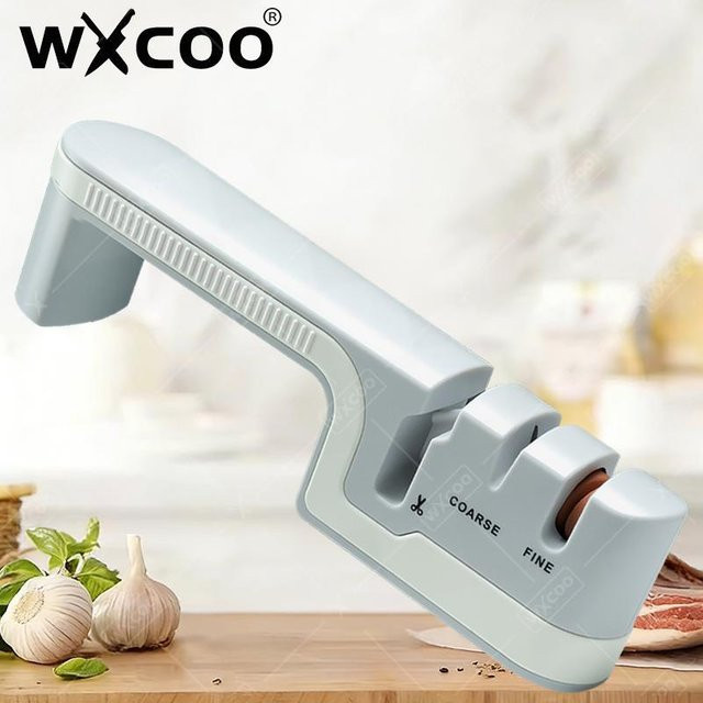 WXCOO Messerschärfer-Set mit Diamant, Wolframstahl und Keramik für schnelles Schärfen deiner Küchenmesser - Bild 1