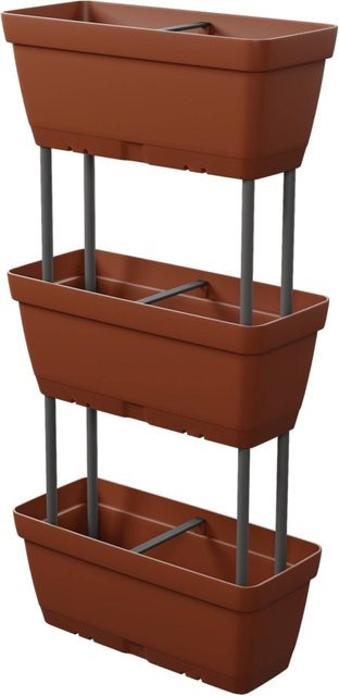 Lolego Veg Pflanzständer aus Polypropylen in Braun, B/H/L: 17 x 32 x 50 cm - Bild 1