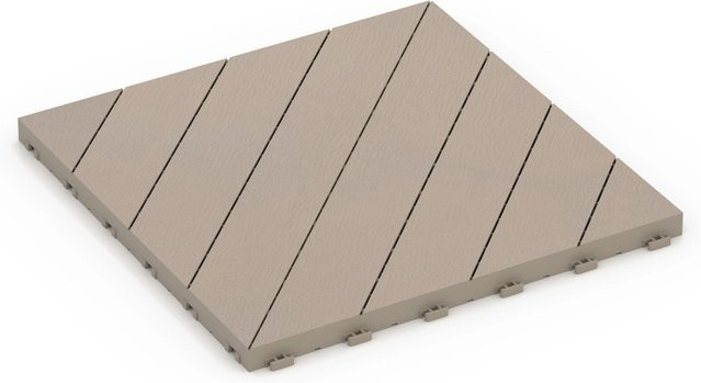 WARCO Fischgrät-Klickfliese in Vanille Beige, B/T/H: 38,5 x 38,5 x 2 cm - Bild 1