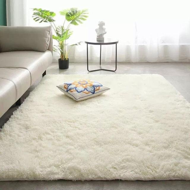 Yiran Furniture Kunstfell Teppich in Grau und Weiß, weicher Plüsch-Schaffell-Teppich für Wohnzimmer und Schlafzimmer, B: 200 cm, T: 180 cm - Bild 1
