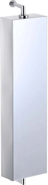 Relaxdays Spiegelschrank Edelstahl Silber, Wandmontiert mit Drehtüren für das Badezimmer, B/T/H: 136 x 25 x 12 cm - Bild 1