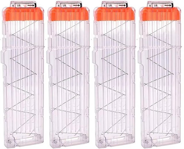 ZIVCONCING Soft-Bullet-Clips, Magazin-Clips, 4-teiliges Set, transparent weiß - Bild 1