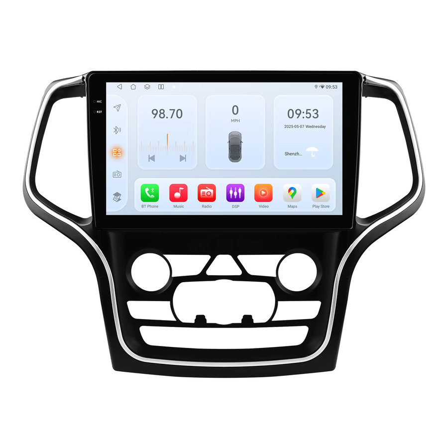 OSSURET Android 14 Autoradio mit 10,1 Zoll Display und Snapdragon 8-Core Prozessor für Jeep Grand Cherokee WK2 2014-2022, CarPlay, Schwarz - Bild 5