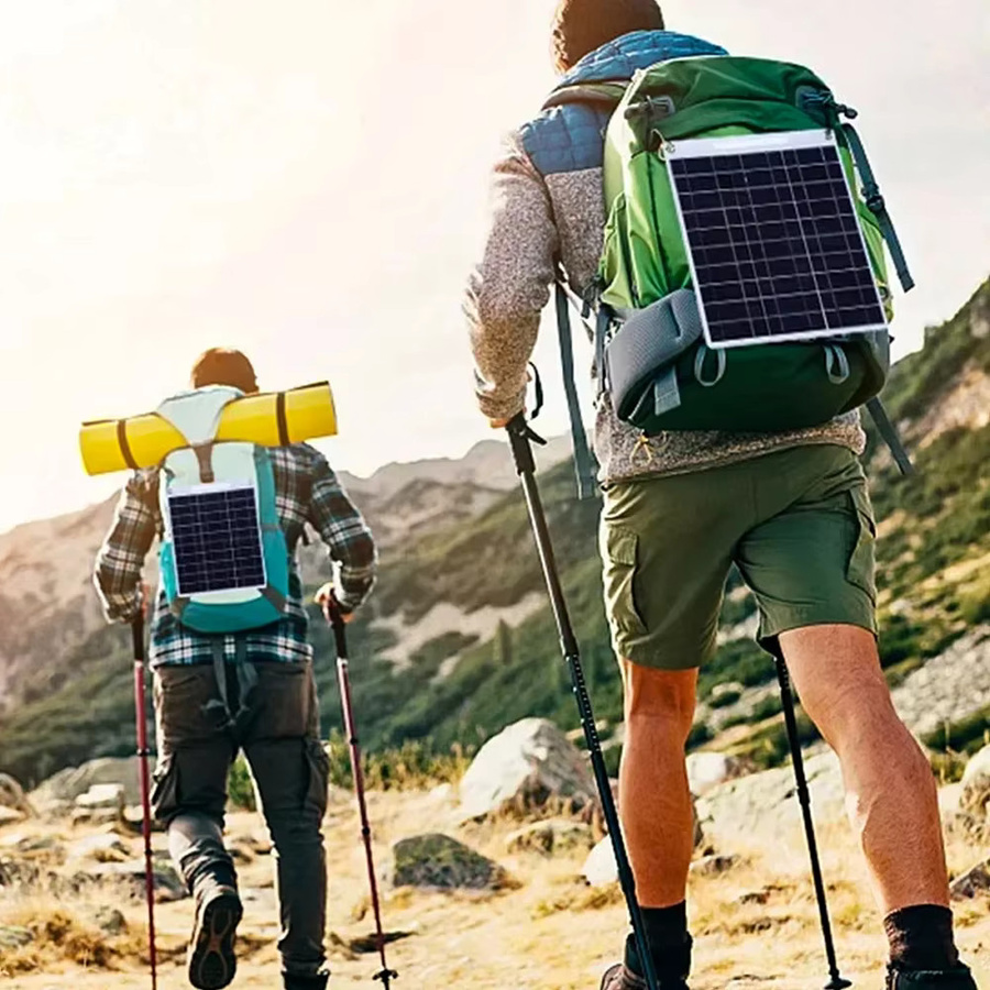 Tragbares 100 W Solarpanel Solargenerator mit Dual USB Anschlüssen in Schwarz für Outdoor Camping und Notfälle - Bild 4