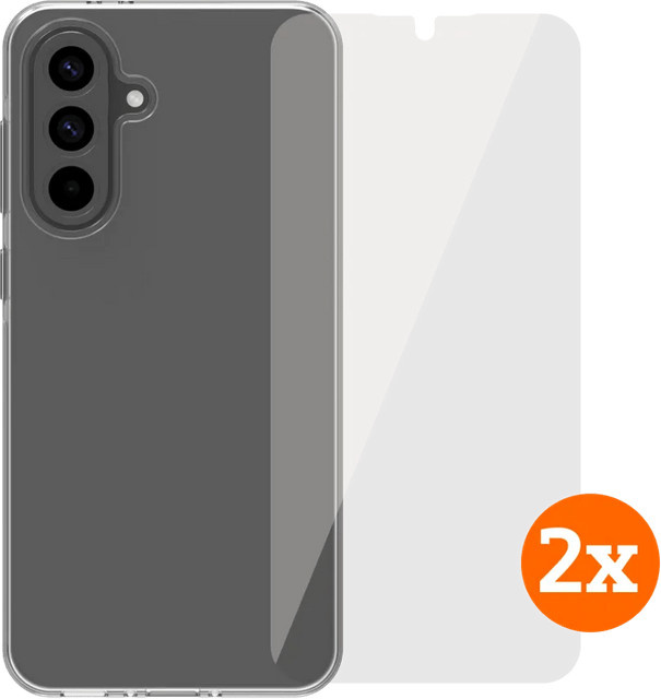 BlueBuilt Samsung Galaxy A56 Schutzset aus transparentem Backcover und Panzerglas - Bild 1