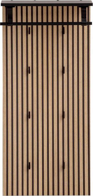 Schildmeyer Hakenpaneel Hank modern in Schwarz Matt, B/H/T: 50 x 110,6 x 20,9 cm - Bild 1