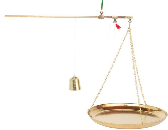 Kesoto Messing Waage in Gold zum Wiegen von Tee, Trockenfrüchten oder Schmuck mit 250g Kapazität - Bild 1