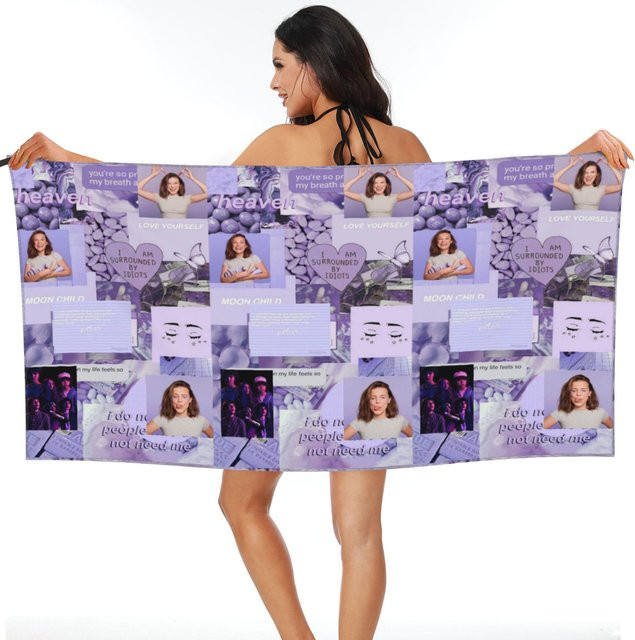 Florence By Mills Millie Bobby Brown Strandtuch aus weicher Mikrofaser, schnelltrocknend und saugfähig, Multicolour, B: 80 cm, L: 160 cm - Bild 1