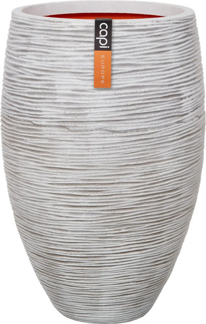 Eleganter Blumentopf Rib von Aplanta in Elfenbein, Höhe: 60 cm, Breite: 40 cm - Bild 1