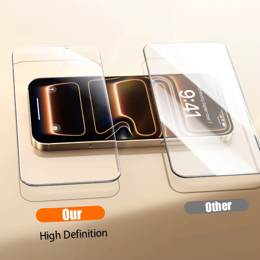 KaiYingF Schutzglasfolie aus gehärtetem Glas mit oleophober Beschichtung, transparent, 3-5 Stück für iPhone 17 16 15 14 13 12 11 Pro Max Plus XR - Bild 6