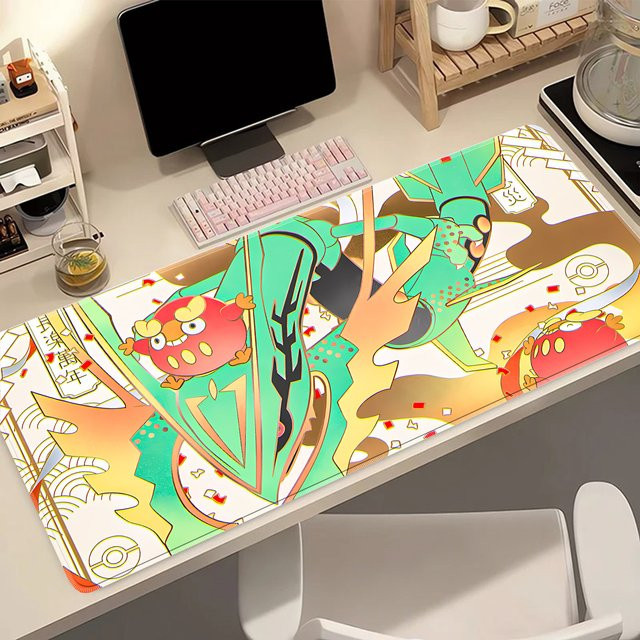 Bandai Pokemon Rayquaza Gaming-Mauspad, rutschfeste und wasserdichte Schreibtischunterlage in Multicolour - Bild 1