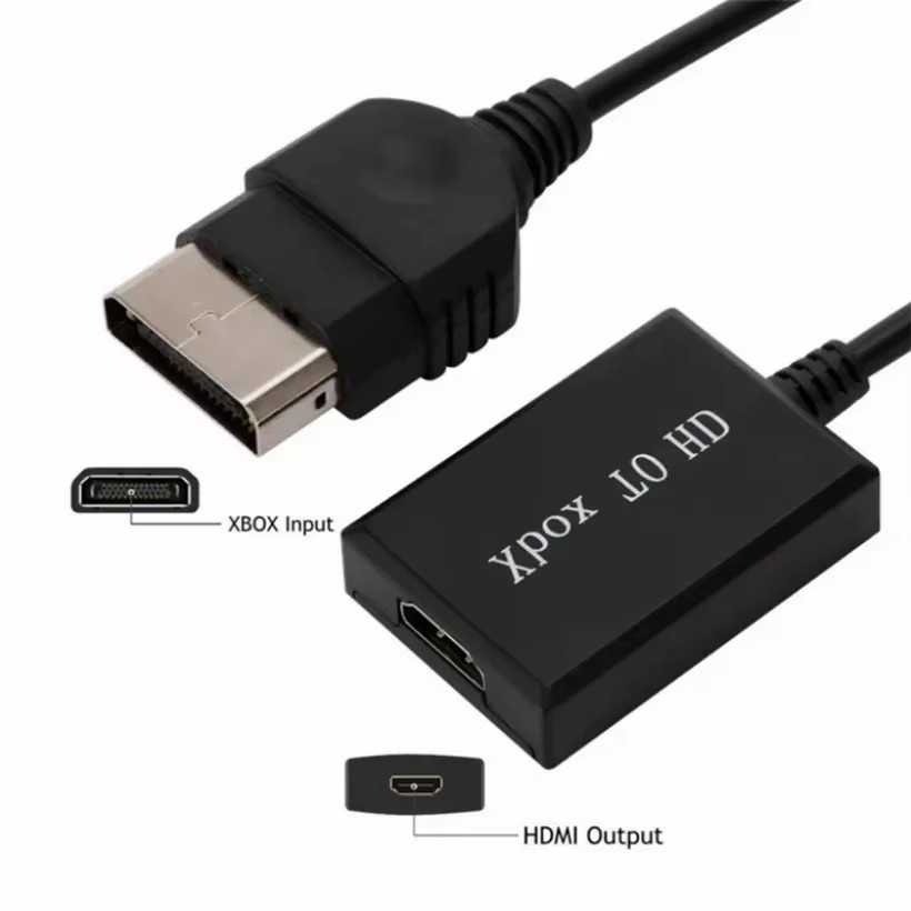 MnnWuu Xbox zu HDMI Video Konverter Adapter in Schwarz für Original Konsolen mit 1080P/720P Auflösung und USB-Stromversorgung - Bild 2