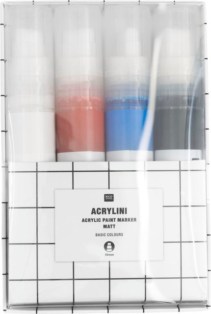 Rico Design Acrylini Marker Set XL Basic in Multicolour mit permanenter Tinte - Bild 1