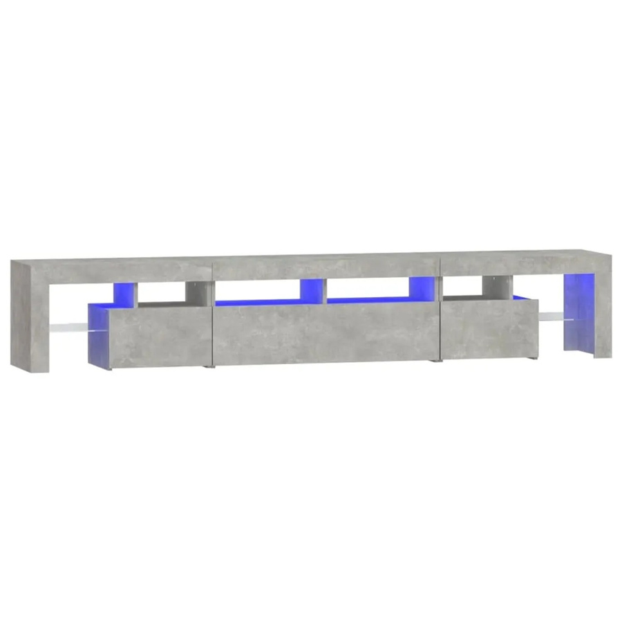 vidaXL TV-Schrank mit LED-Beleuchtung in Betongrau, B/T/H: 230 x 36,5 x 40 cm - Bild 2