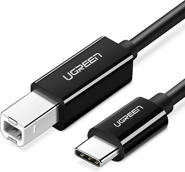 UGREEN US370 Druckerkabel USB-C auf USB-B in Schwarz, Länge: 2 m - Bild 1