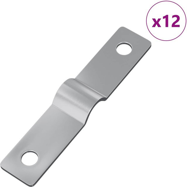 12er Set Schließbleche aus Eisen von VD Home Furnishing in Silber, B/H/T: 50 x 10 x 1,2 mm - Bild 1