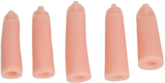 CosyHome Nailart Übungsfinger, 5 Stück, beige, Silikon - Bild 1