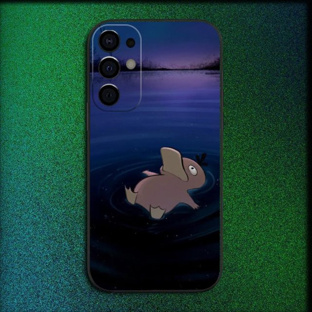 Cool-P-Psyduck Handyhülle für Samsung Galaxy S25 S24 S23 S22 S21 S20 Ultra Plus FE Lite Note in Blau und Schwarz - Bild 1