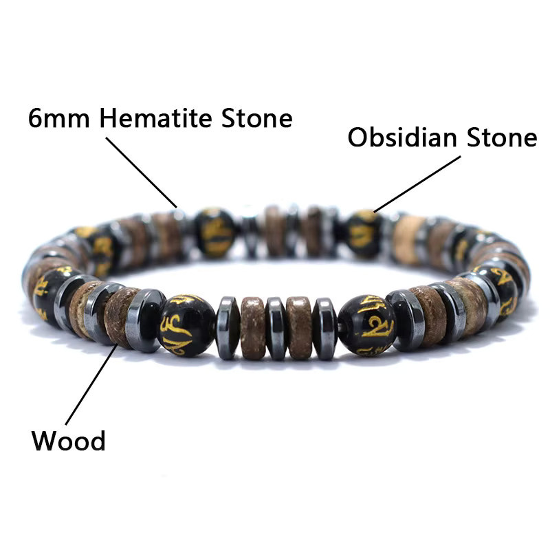 Noter Armband, Kokosnuss Perlen, schwarz, Herren - Bild 4