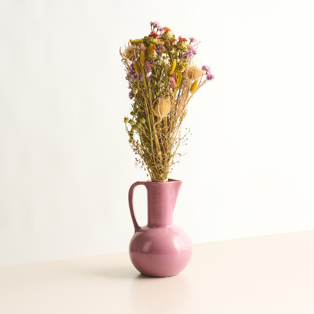 Trockenblumenstrauß BLUME2000 in Gelb und Lila für den Tisch - Bild 1