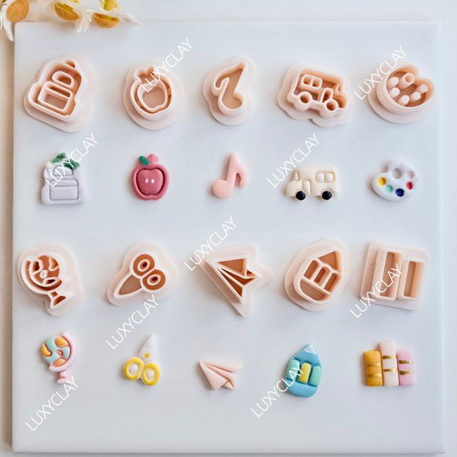 Schreibwaren-Set für den Schulanfang, 10-teiliges Set, Tonformen - Bild 1