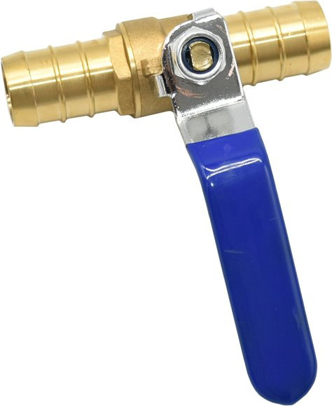 WYZXM Kugelhahn aus Messing für Schlauchkupplung und Gartenbewässerung, Farbe: Gold, Anschlüsse: 16mm und 19mm - Bild 1