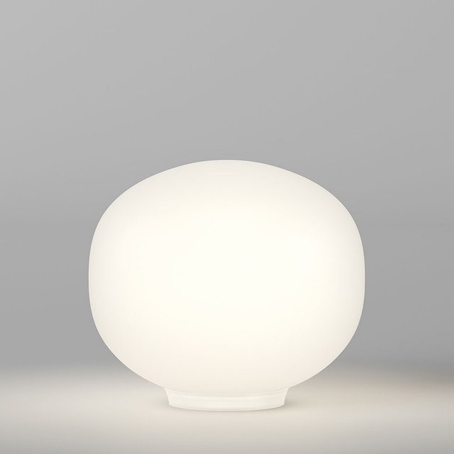 Lodes Volum 42 Tischleuchte aus Glas in Transparent und Weiß - Bild 1