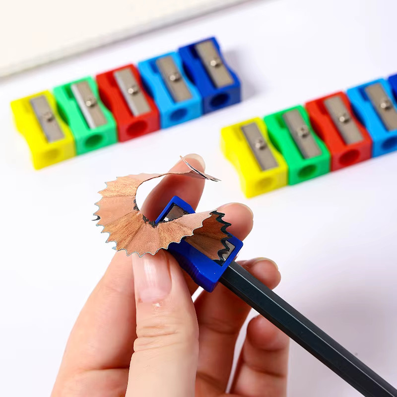 HUAHUA Set mit 20 kompakten rechteckigen Bleistiftspitzer aus Kunststoff in Multicolor für Kinder - Bild 3