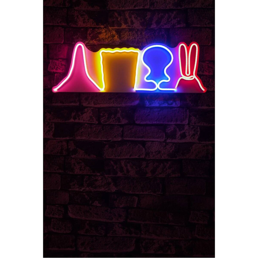 Opviq LED-Wandleuchte Neon Flex in Mehrfarbig aus PVC, B/H/T: 55 x 18 x 2 cm - Bild 2