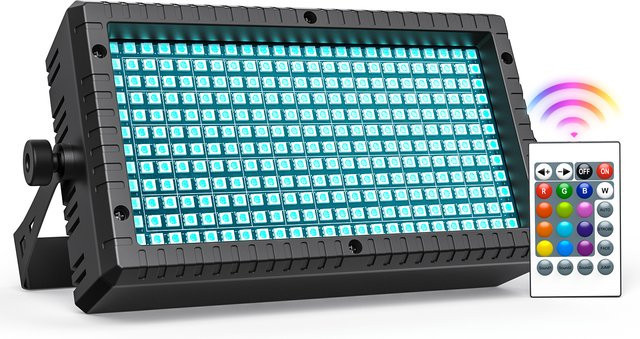 Yiflamefly RGB-LED Wandfluter Lineare Dimmbare Partybeleuchtung mit 288 SMD-LEDs in Schwarz B/T/H: 26,0 x 16,0 x 6,5 cm - Bild 1
