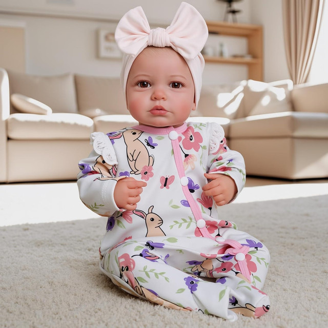NPK Lou-Wachke-Puppe, Babyfigur, 19 Zoll, rosa, Einzelfigur - Bild 1