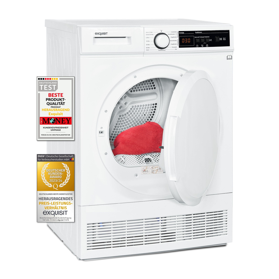 Exquisit TK5810-060 Kondensationstrockner, Weiss, Freistehend - Bild 1
