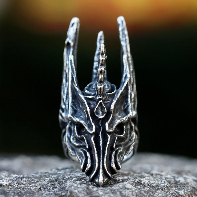 Edelstahlring Schwarz, Vintage, Herren - Bild 1
