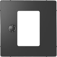 Merten Zentralplatte Uni Temperaturregler in Anthrazit und Schwarz aus Kunststoff mit IP20 Schutzart - Bild 1