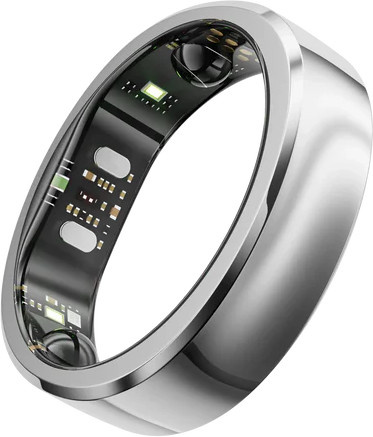 RingConn Smart Ring Gen 3 Unisex in Zukunftssilber, Größe 15 mit Herzfrequenzmessung und Schlaftracking - Bild 1