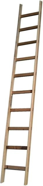 PROREGAL Tankleiter aus Holz mit 21 Sprossen, 6,08 m Länge, Braun, Unbehandelt - Bild 1